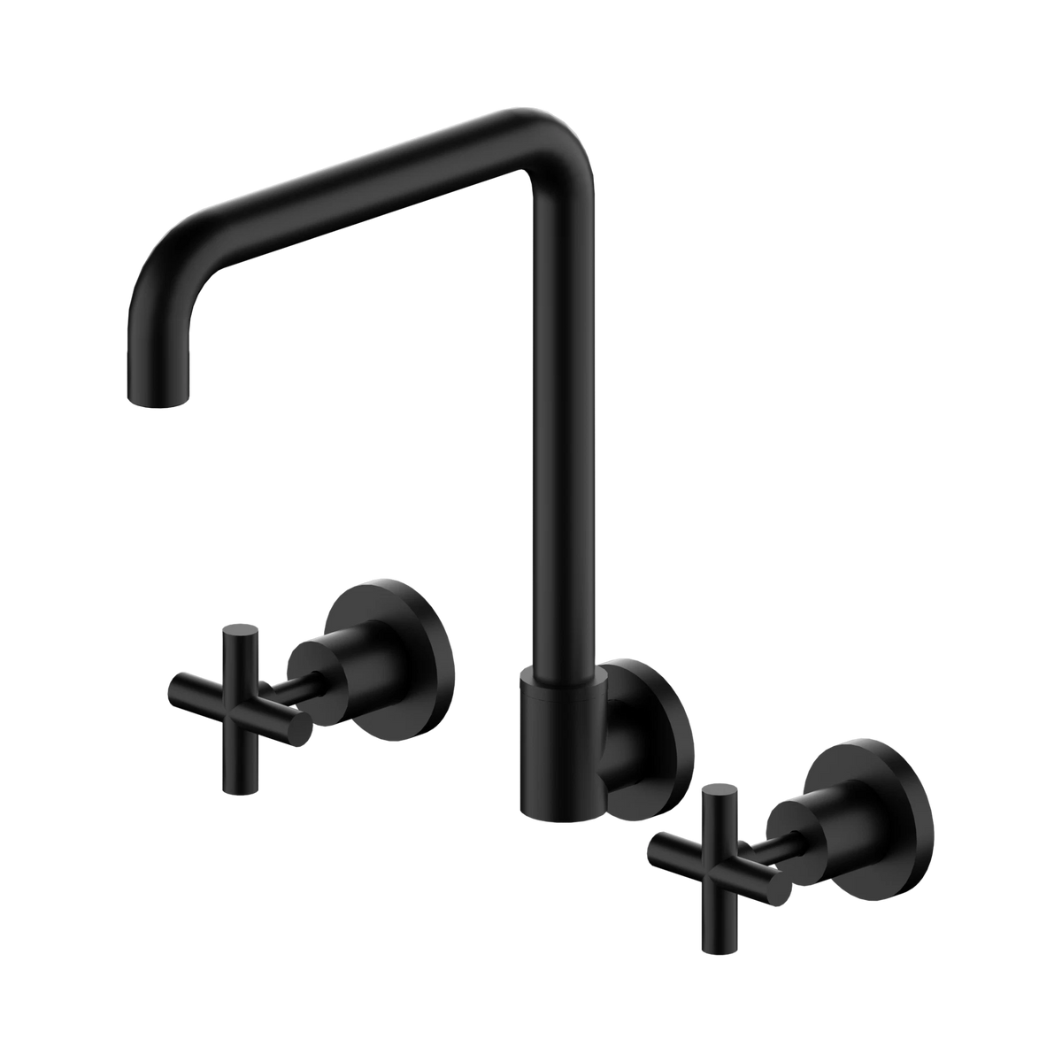 X Plus Wall Kitchen Set Swivel Spout Matte Black