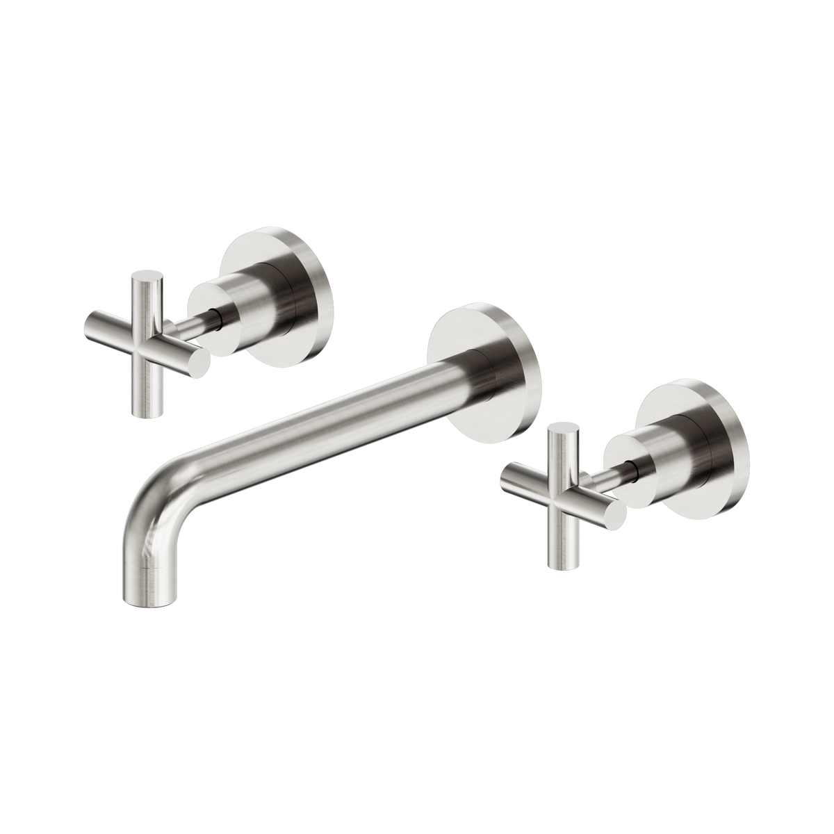 X Plus Wall Basin Set 215mm Brushed Nickel