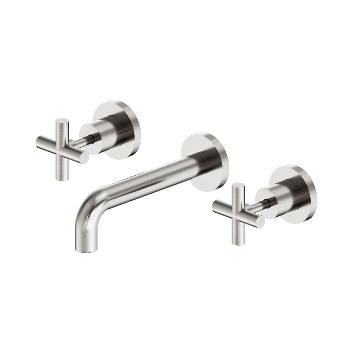 X Plus Wall Basin Set 180mm Brushed Nickel