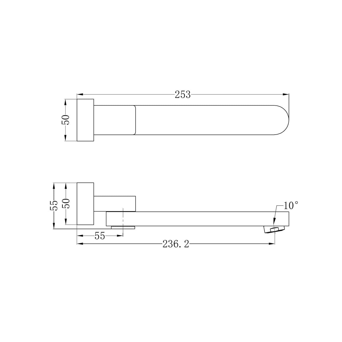 Bianca Swivel Bath Spout Only - Reno Spares