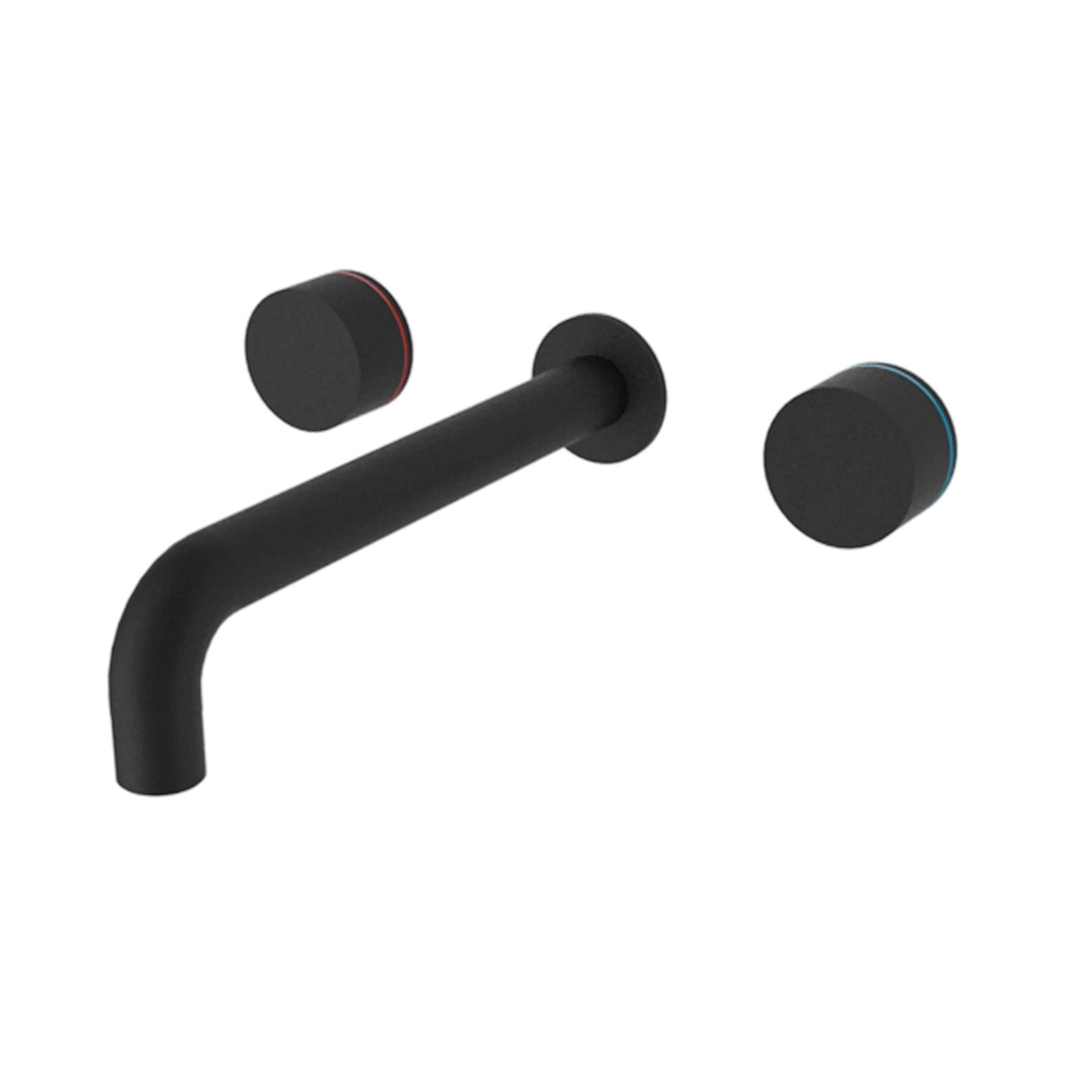 Kara Wall Basin Set 180mm Matte Black