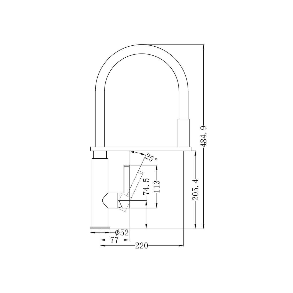 Rit Pull Out Sink Mixer - Reno Spares