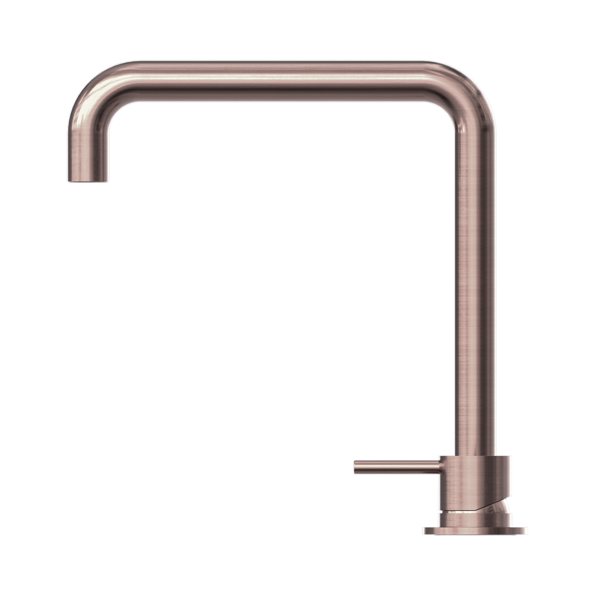 Mecca Hob Basin Mixer Square Swivel Spout Brushed Bronze