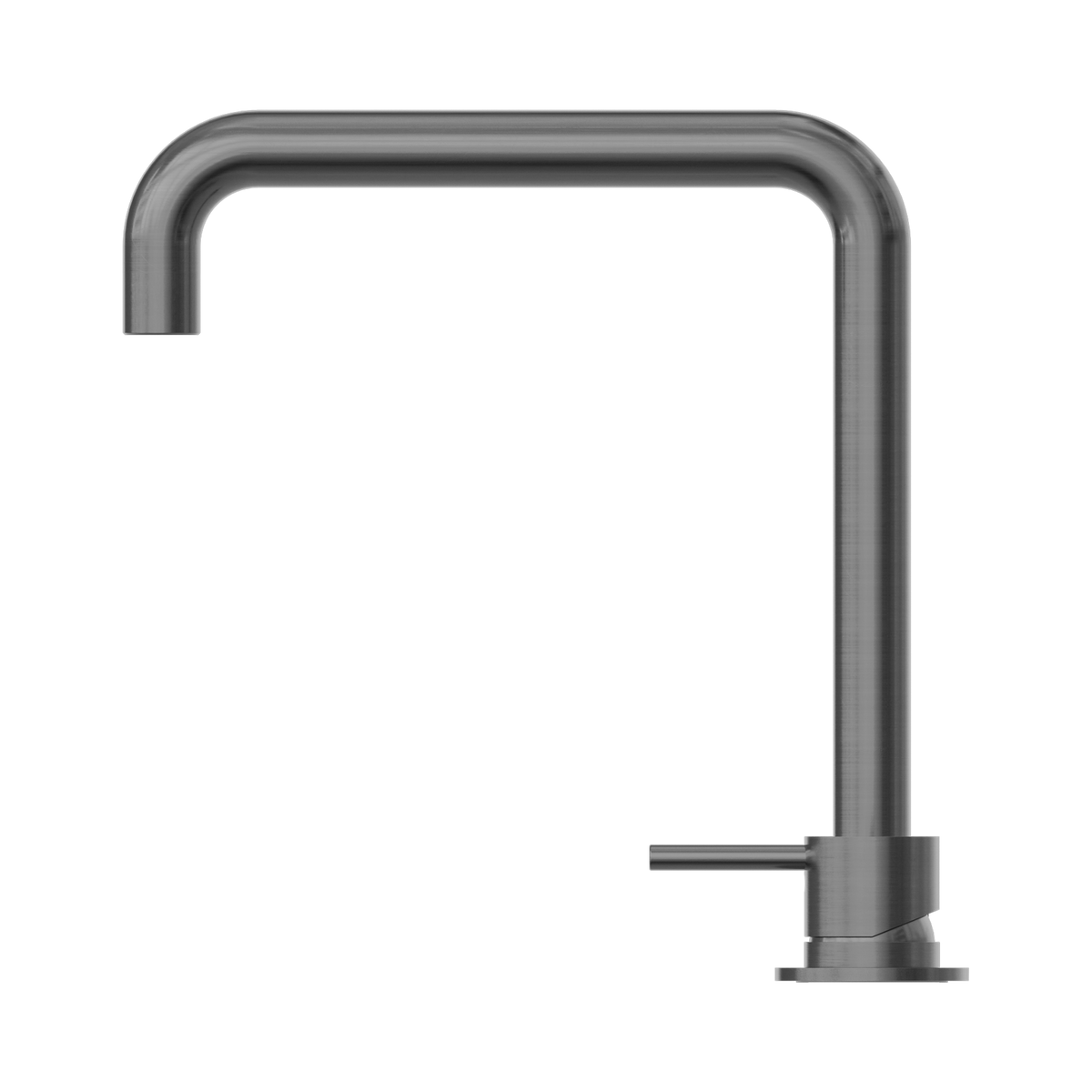 Mecca Hob Basin Mixer Square Swivel Spout Gun Metal