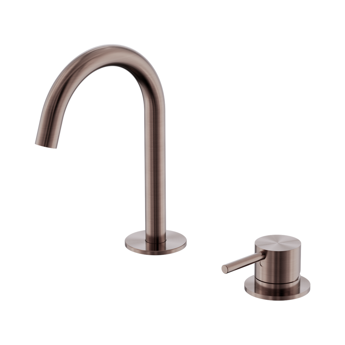 Mecca Hob Baisn Mixer Set Arc Spout Brushed Bronze