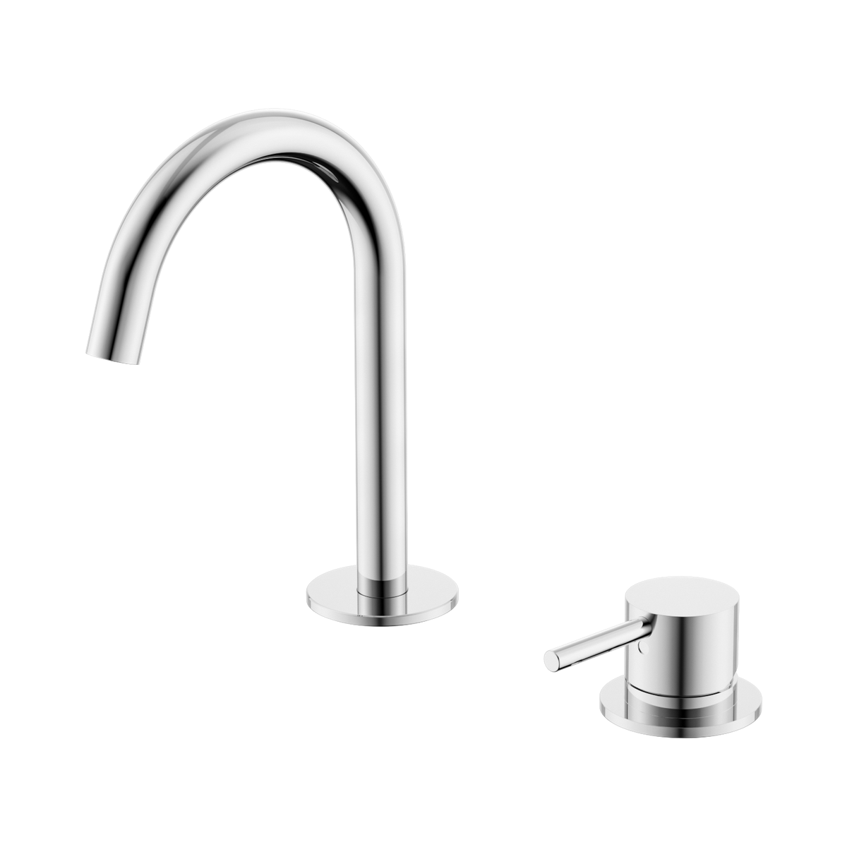 Mecca Hob Baisn Mixer Set Arc Spout Chrome