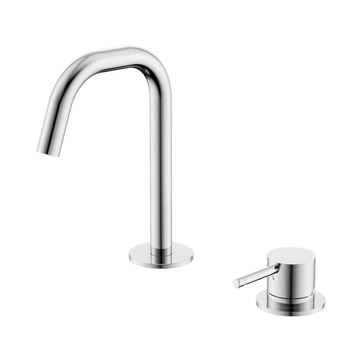 Mecca Hob Baisn Mixer Set Edge Spout Chrome