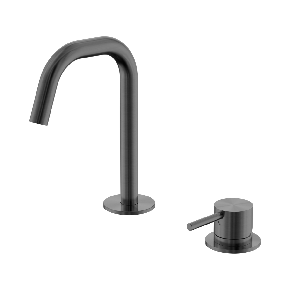 Mecca Hob Baisn Mixer Set Edge Spout Gun Metal