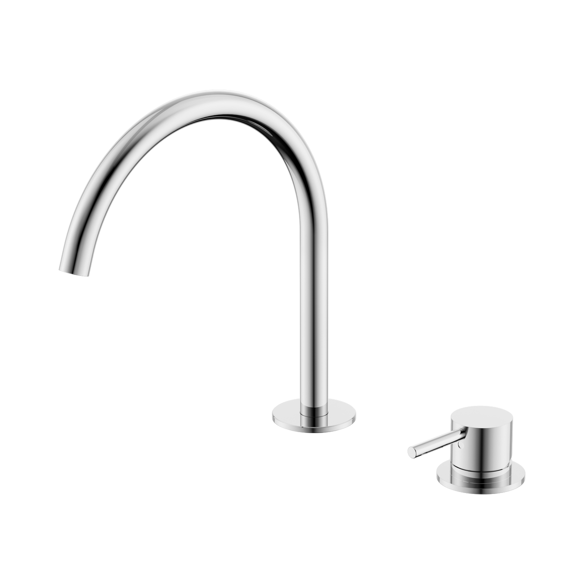 Mecca Hob Bath/Kitchen Mixer Set Arc Spout Chrome