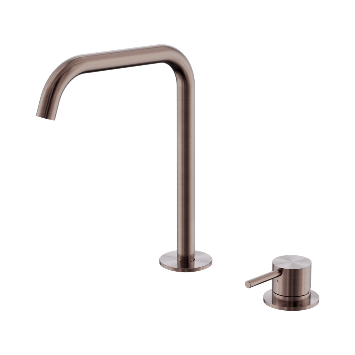 Mecca Hob Bath/Kitchen Mixer Set Edge Spout Brushed Bronze