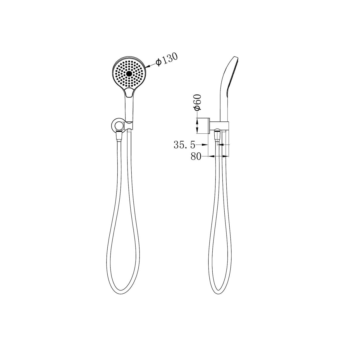 Mecca Shower On Bracket With Air Shower II - Reno Spares