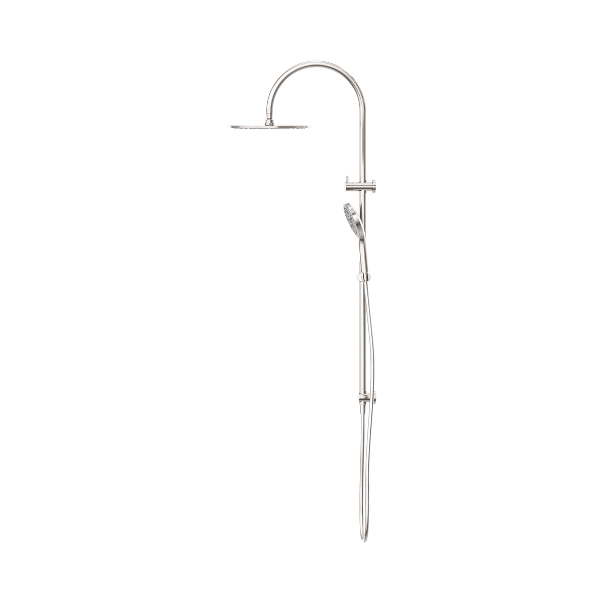 Mecca Twin Shower With Air Shower II Brushed Nickel