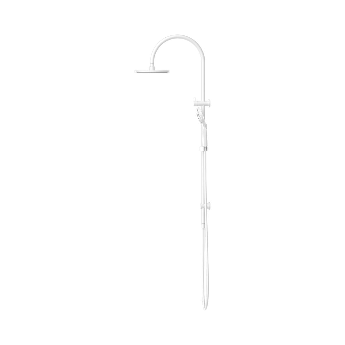 Mecca Twin Shower With Air Shower Matte White