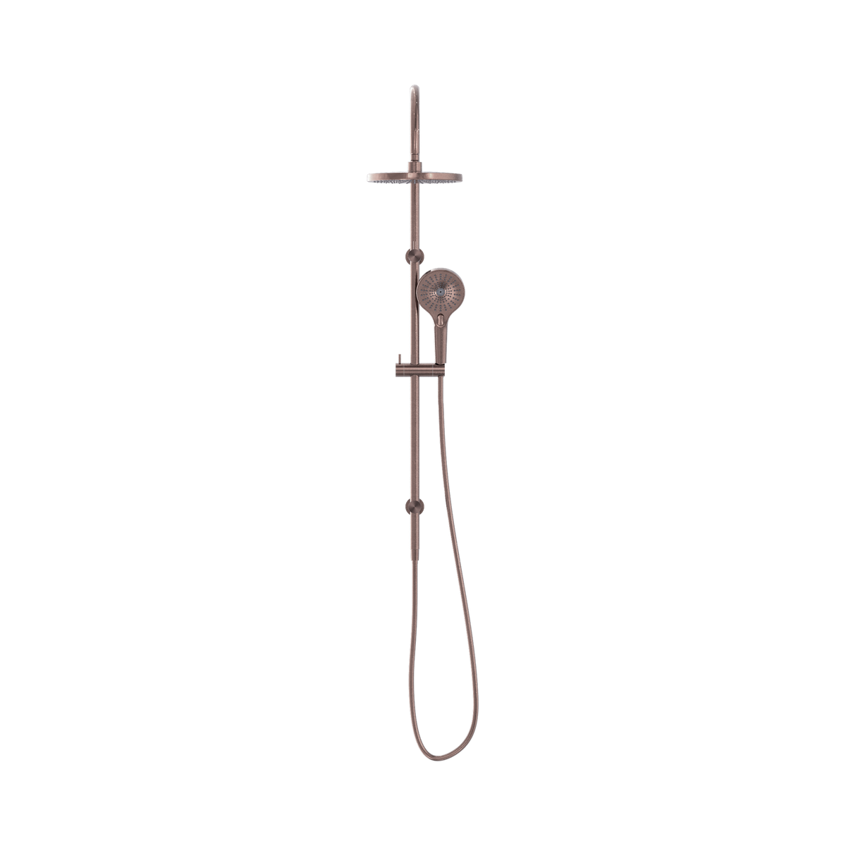 Mecca Twin Shower Brushed Bronze