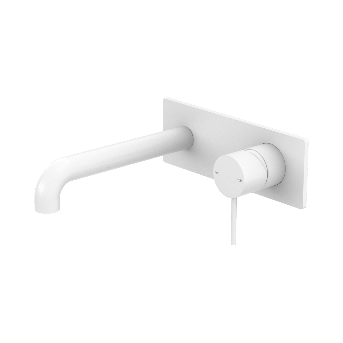 Mecca Wall Basin/Bath Mixer 185mm Matte White