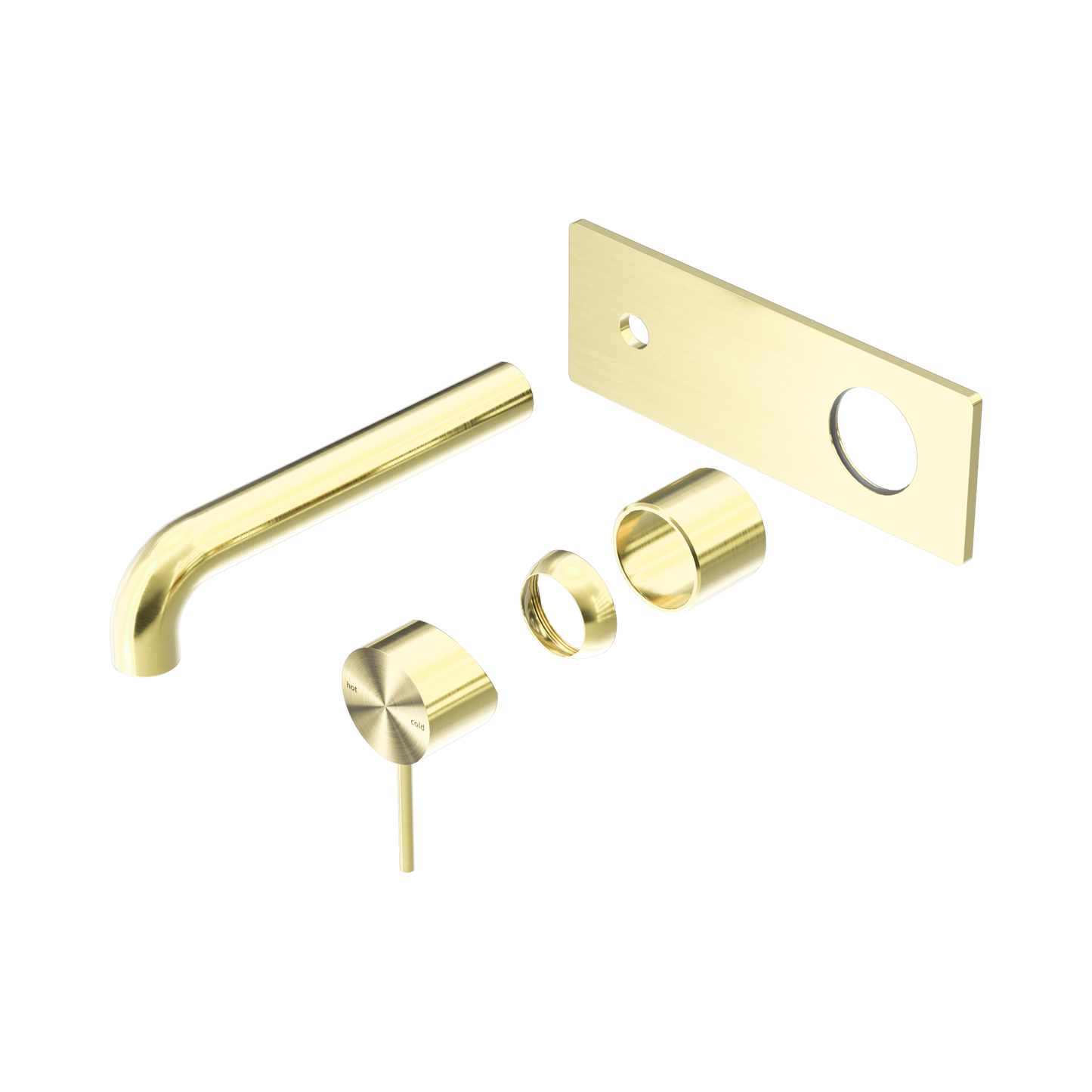 Mecca Wall Basin/Bath Mixer 230mm Trim Kits Only Brushed Gold