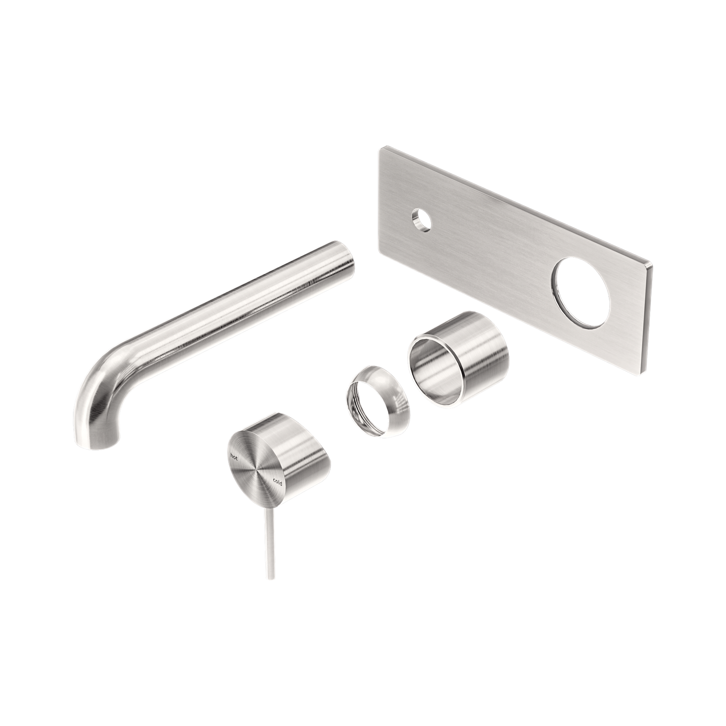 Mecca Wall Basin/Bath Mixer 230mm Trim Kits Only Brushed Nickel