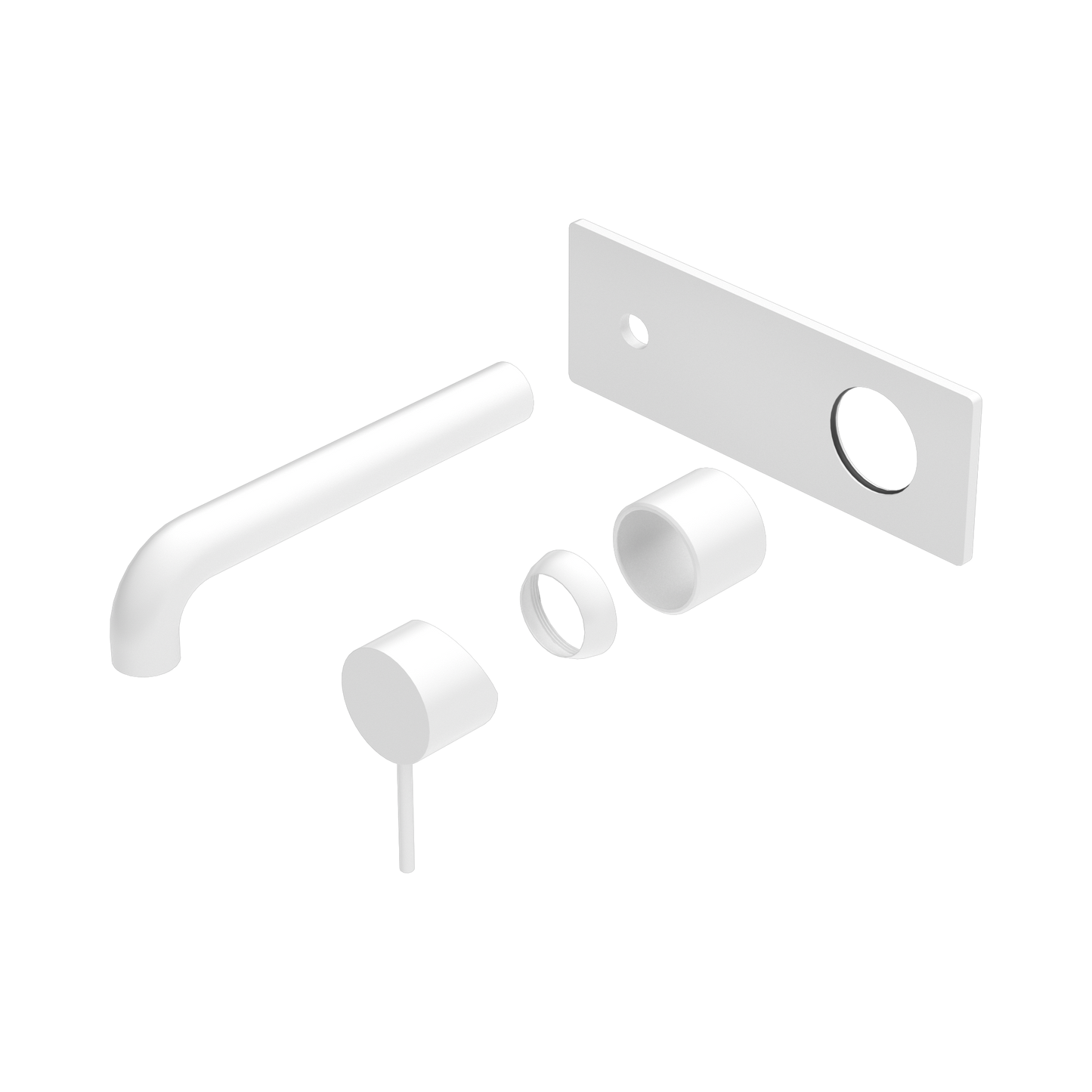 Mecca Wall Basin/Bath Mixer 230mm Trim Kits Only Matte White
