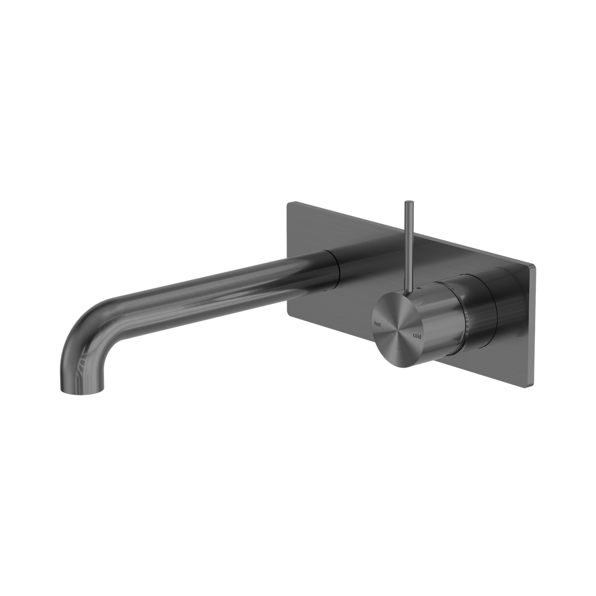 Mecca Wall Basin/Bath Mixer Handle Up 230mm Gun Metal