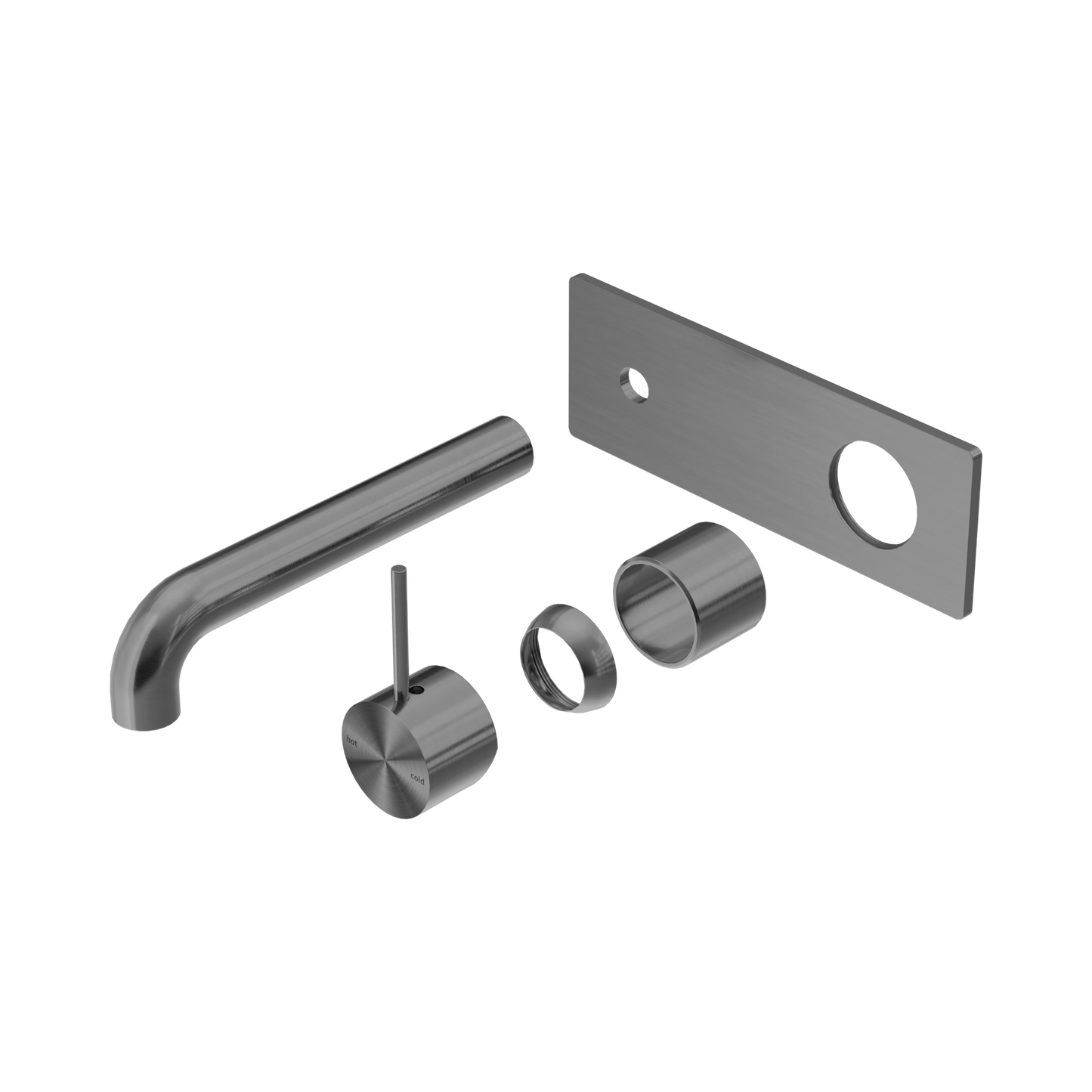 Mecca Wall Basin/Bath Mixer Handle Up 260mm Trim Kits Only Gun Metal