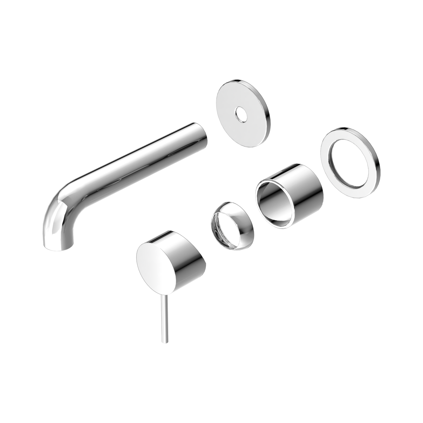 Mecca Wall Basin/Bath Mixer Separate Back Plate 160mm Trim Kits Only Chrome