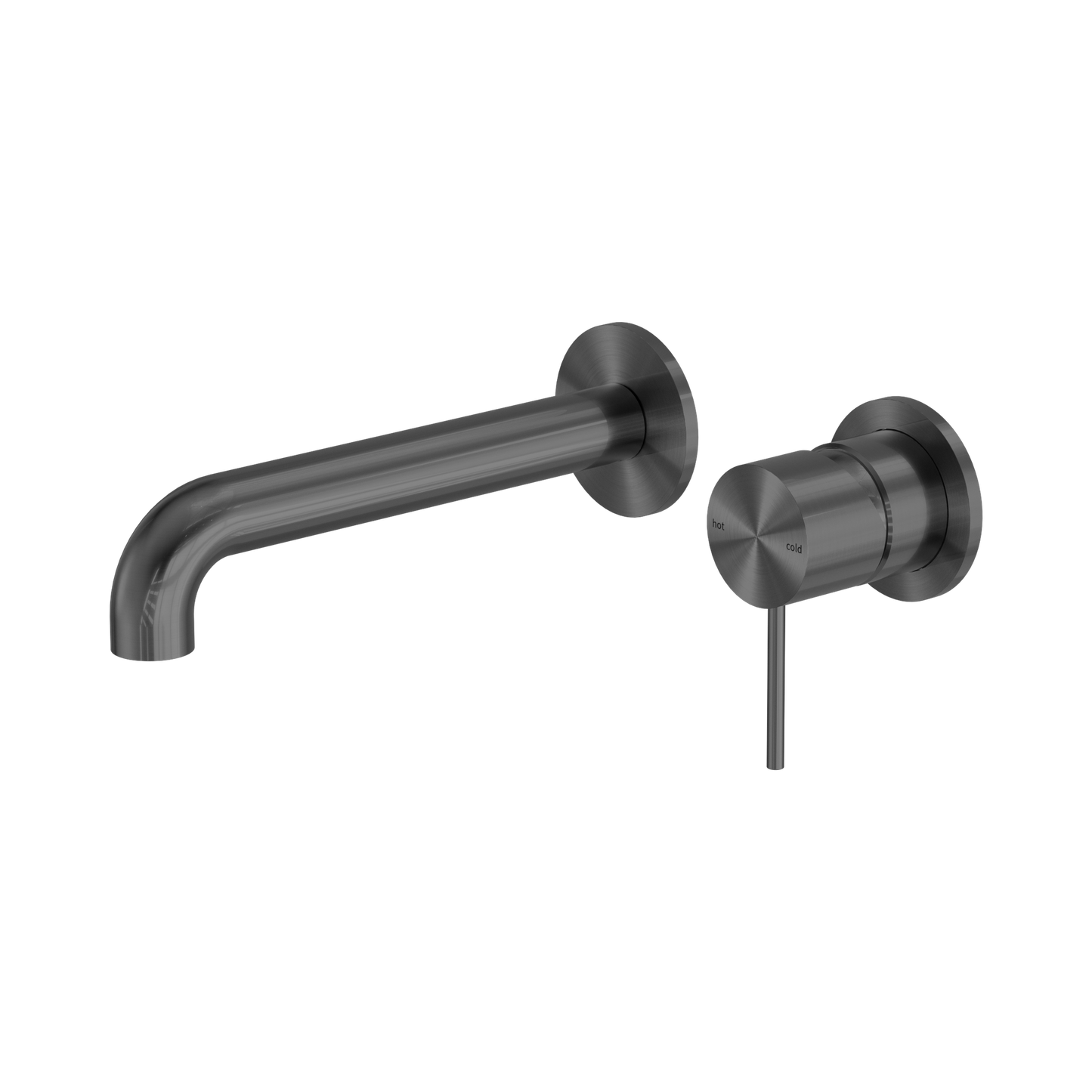 Mecca Wall Basin/Bath Mixer Separate Back Plate 185mm Gun Metal