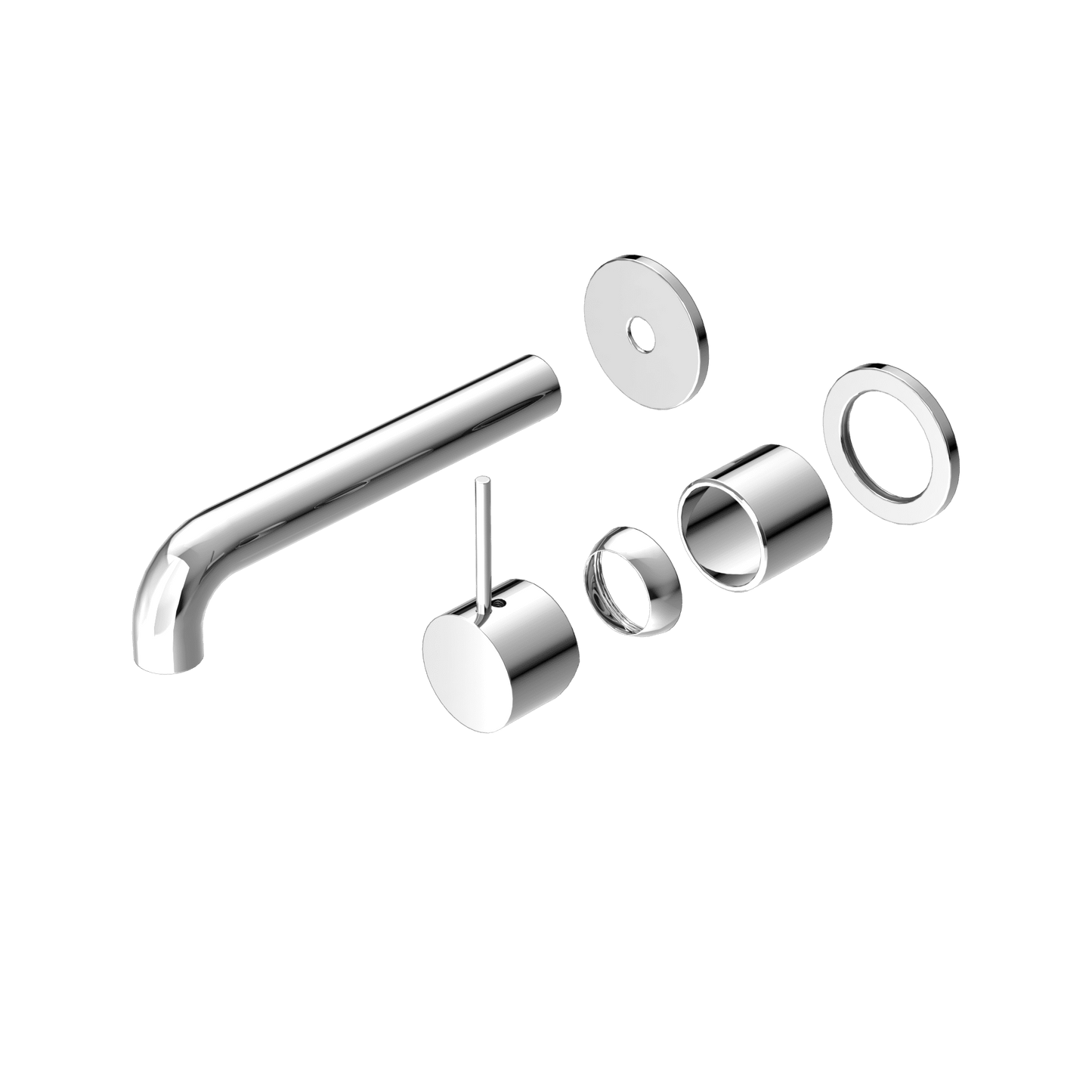 Mecca Wall Basin/Bath Mixer Separate Back Plate Handle Up 185MM Trim Kits Only - Reno Spares