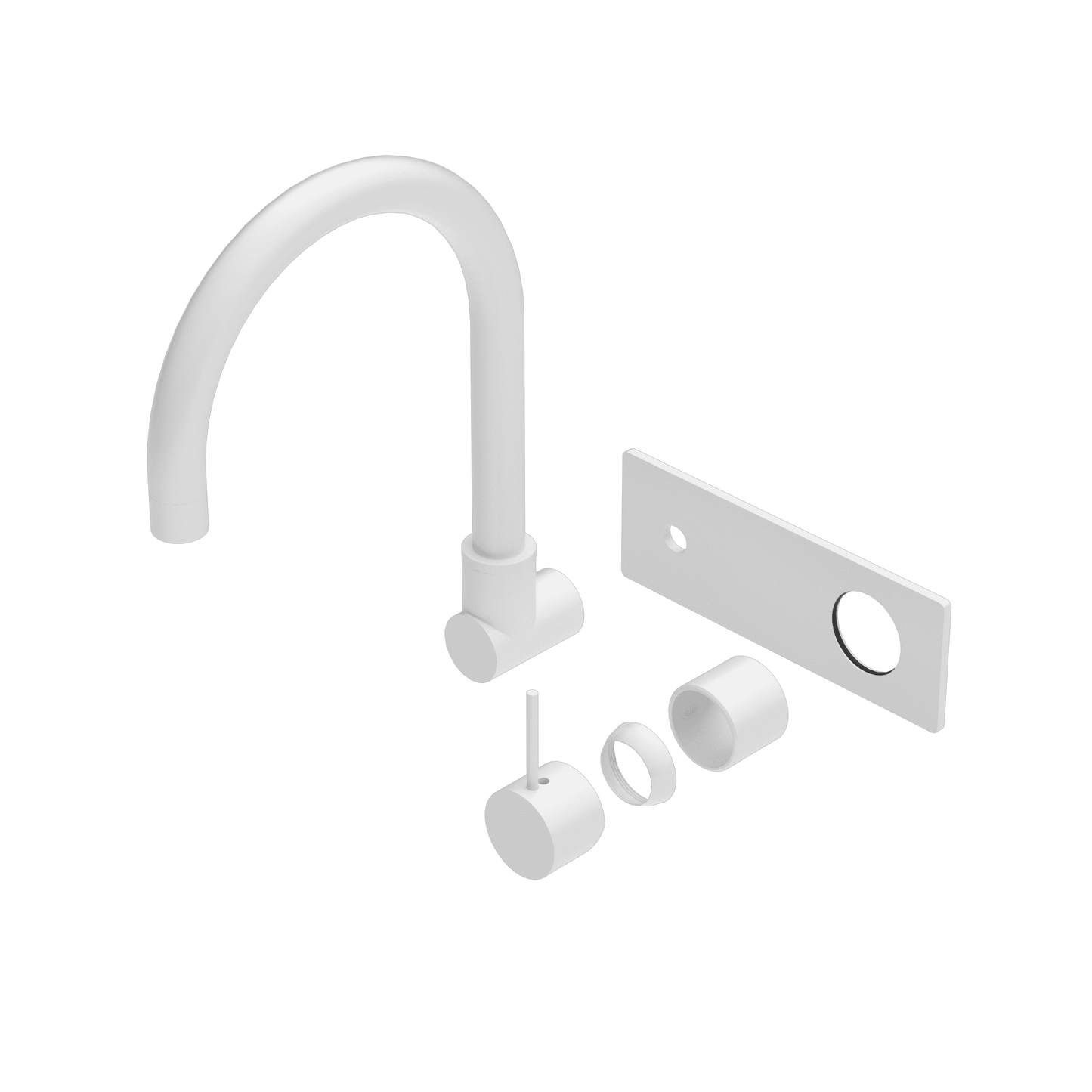Mecca Wall Basin/Bath Mixer Swivel Spout Handle Up Trim Kits Only - Reno Spares
