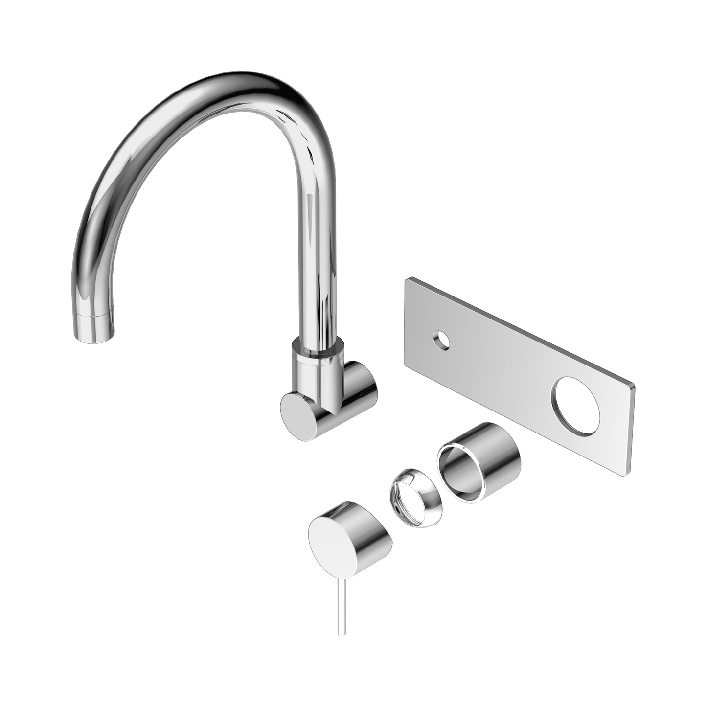 Mecca Wall Basin/Bath Mixer Swivel Spout Trim Kits Only Chrome