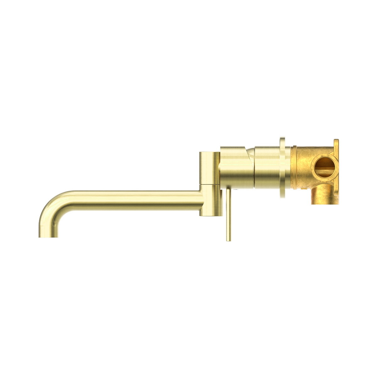 Mecca Wall Basin/Bath Mixer Swivel Spout 225mm Brushed Gold
