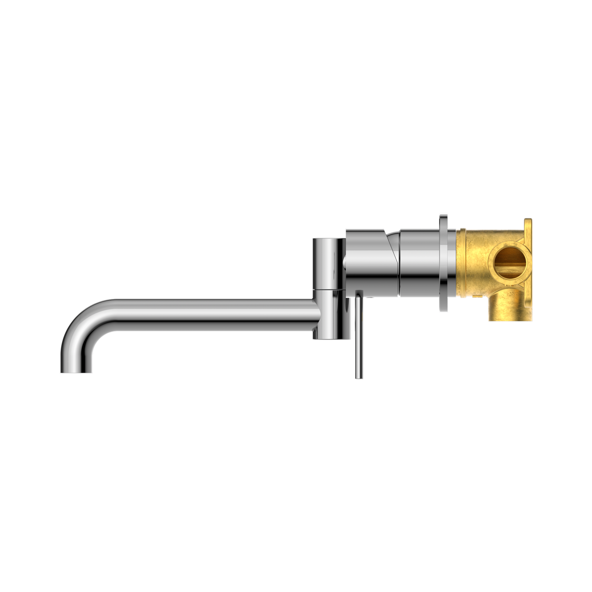 Mecca Wall Basin/Bath Mixer Swivel Spout 225mm Chrome