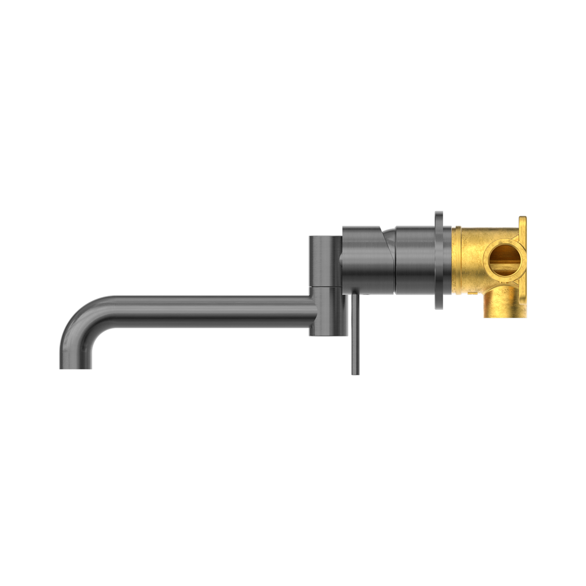 Mecca Wall Basin/Bath Mixer Swivel Spout 225mm Gun Metal