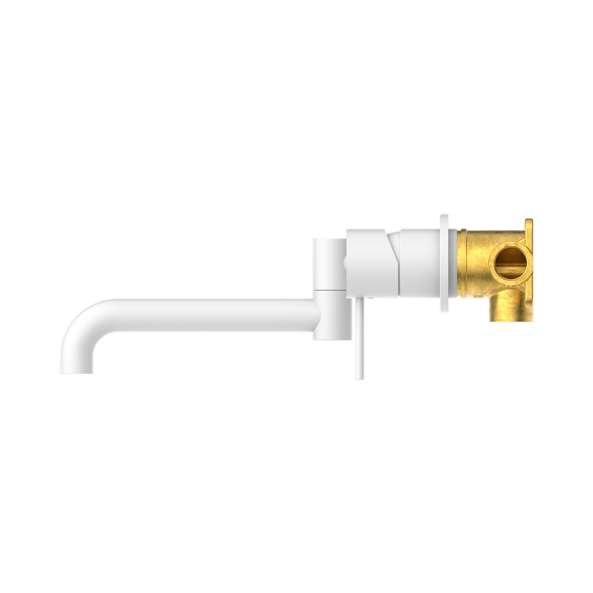 Mecca Wall Basin/Bath Mixer Swivel Spout 225mm Matte White