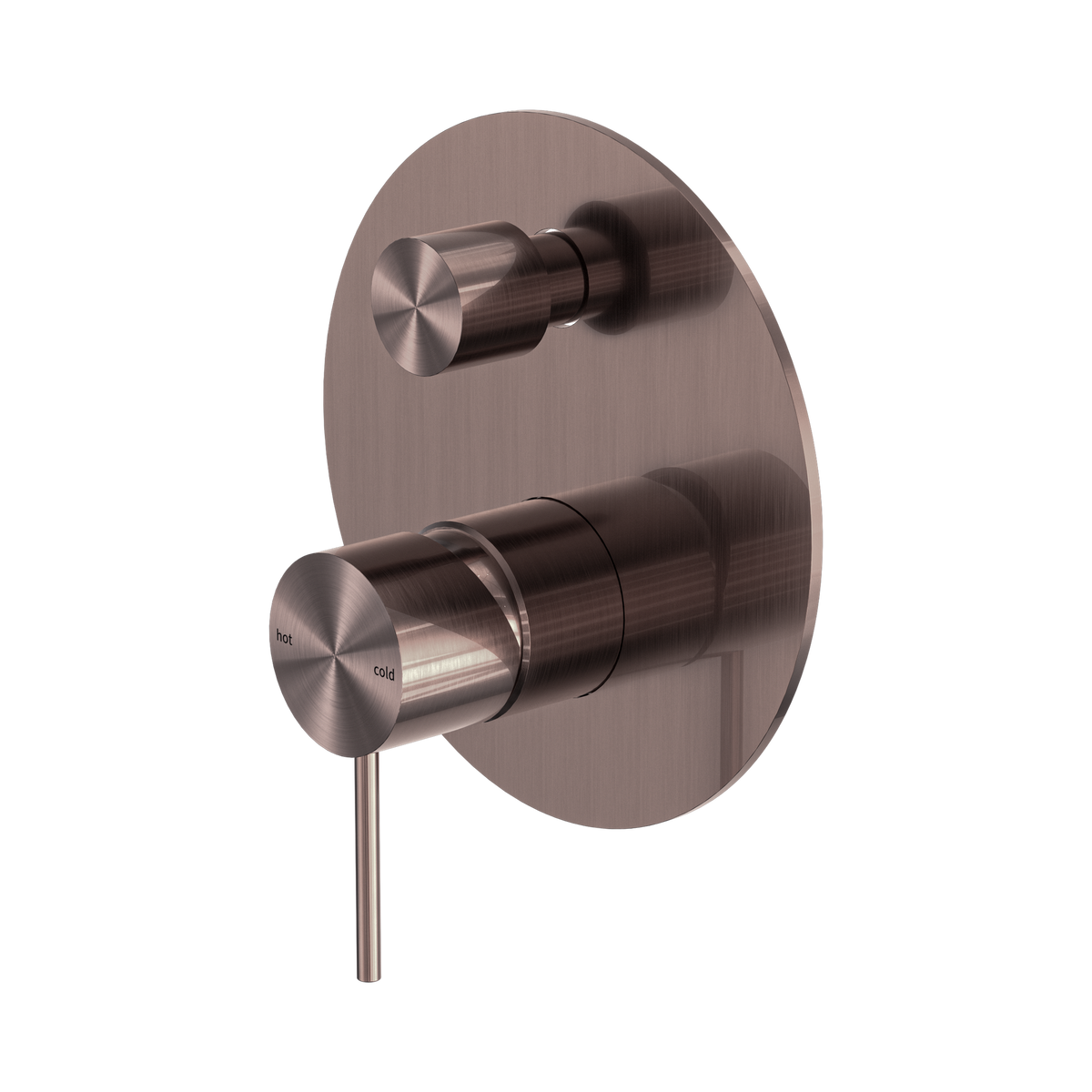 Mecca Shower Mixer With Diverter Brushed Bronze