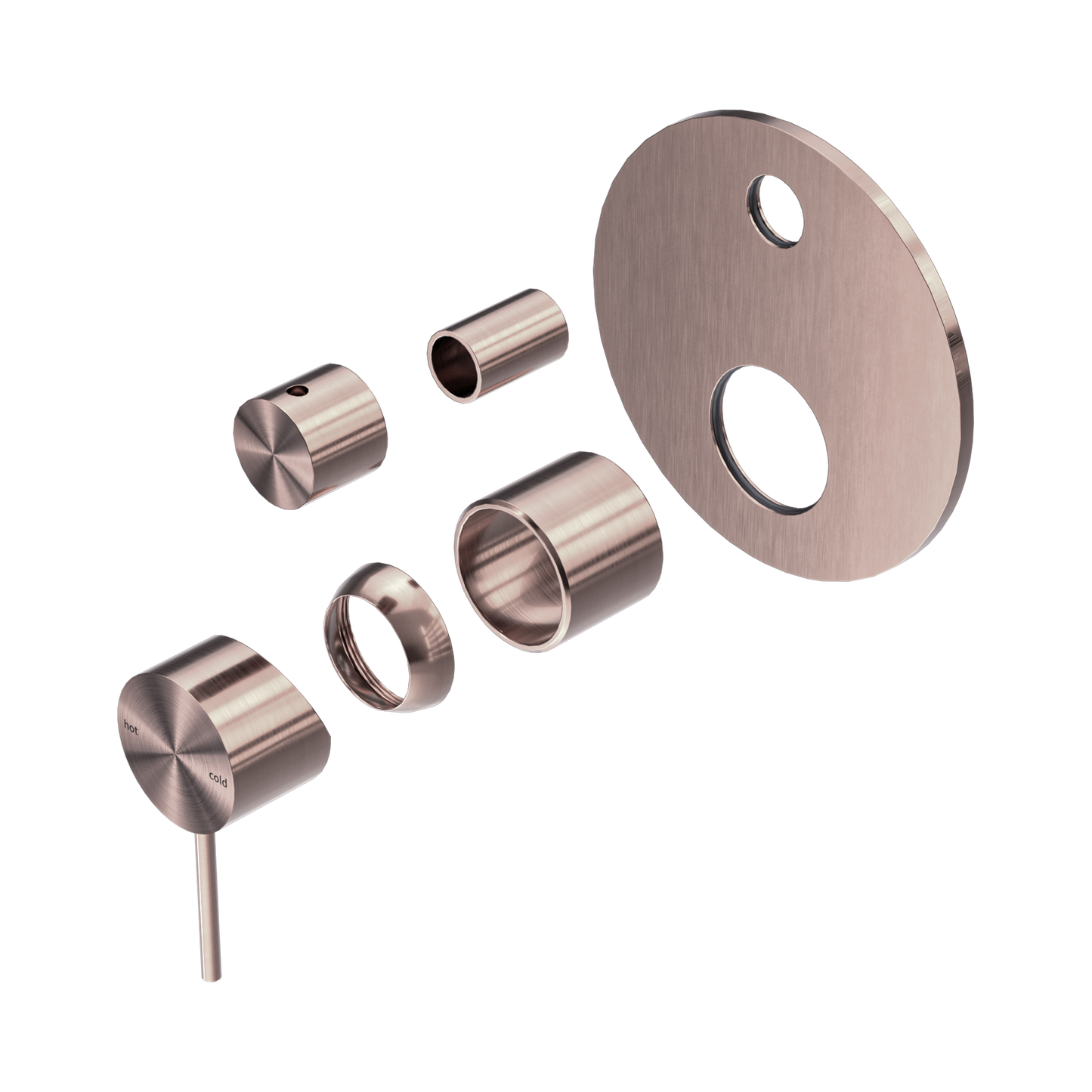 Mecca Shower Mixer With Diverter Trim Kits Only Brushed Bronze