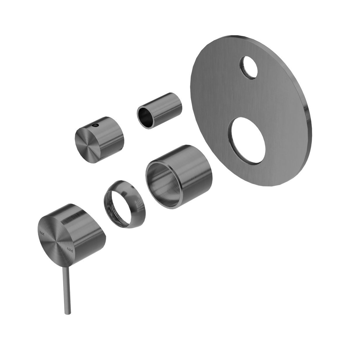 Mecca Shower Mixer With Diverter Trim Kits Only Gun Metal