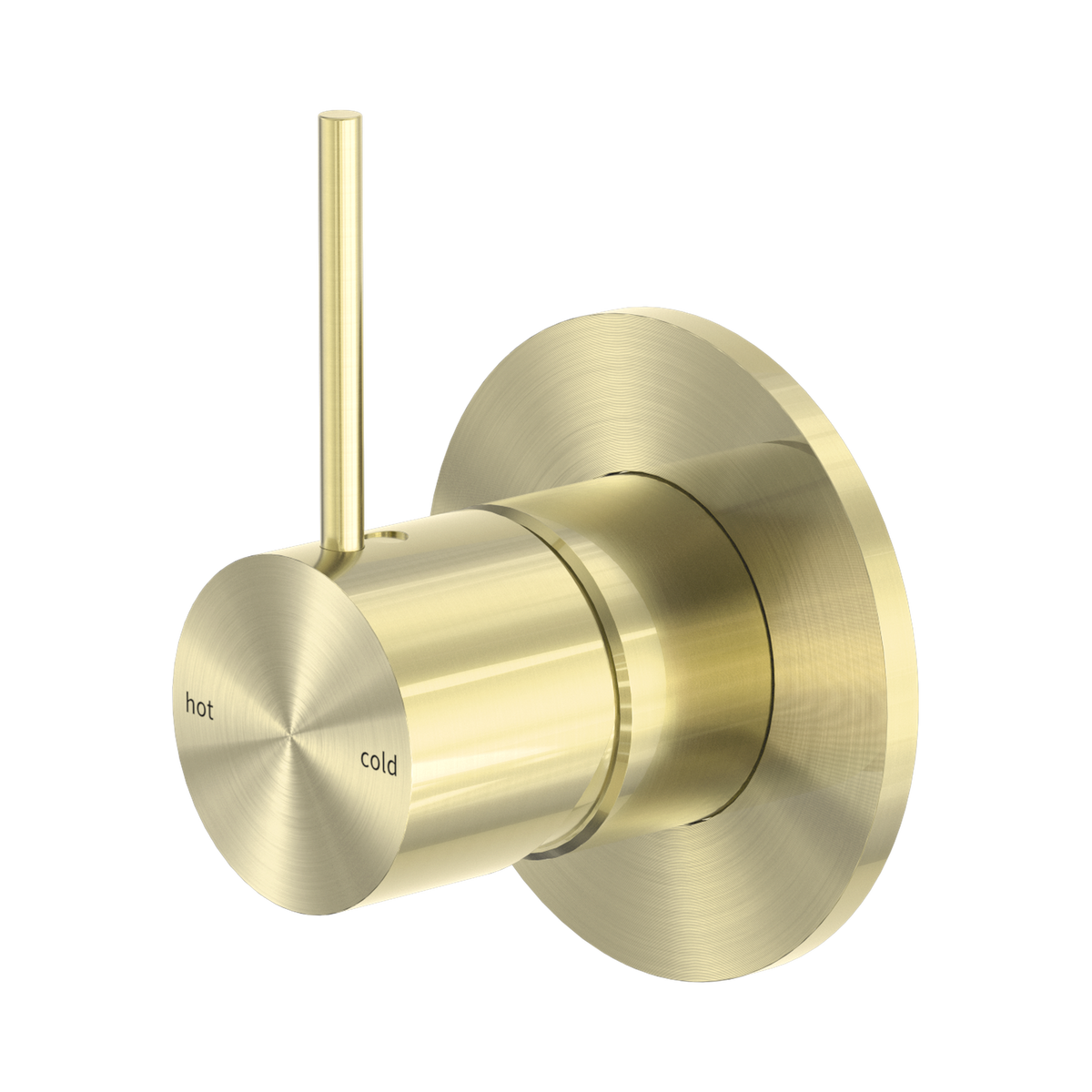 Mecca Shower Mixer Handle Up 80mm Plate Brushed Gold