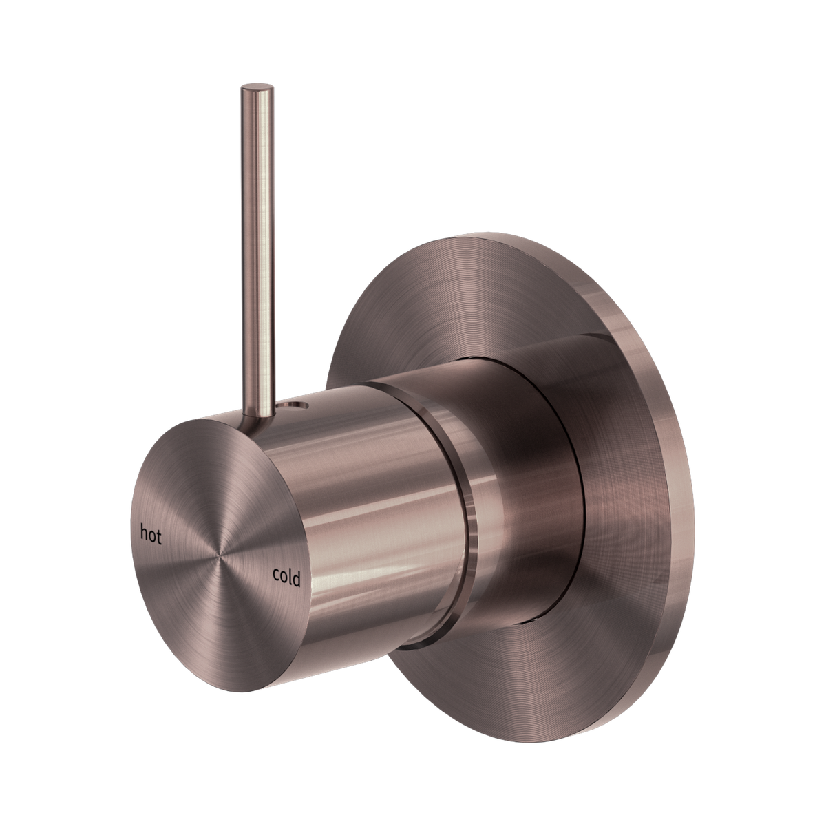 Mecca Shower Mixer Handle Up 80mm Plate Brushed Bronze
