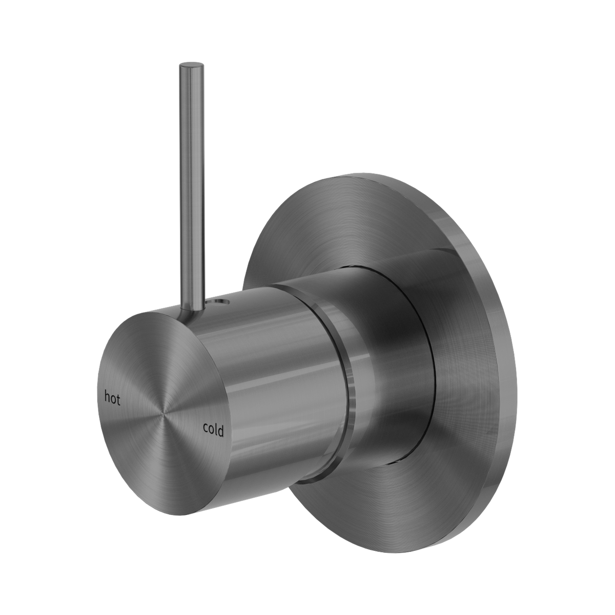 Mecca Shower Mixer Handle Up 80mm Plate Gun Metal