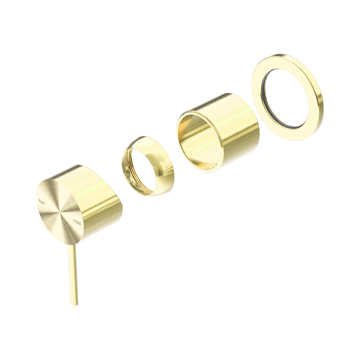 Mecca Shower Mixer 60mm Plate Trim Kits Only Brushed Gold