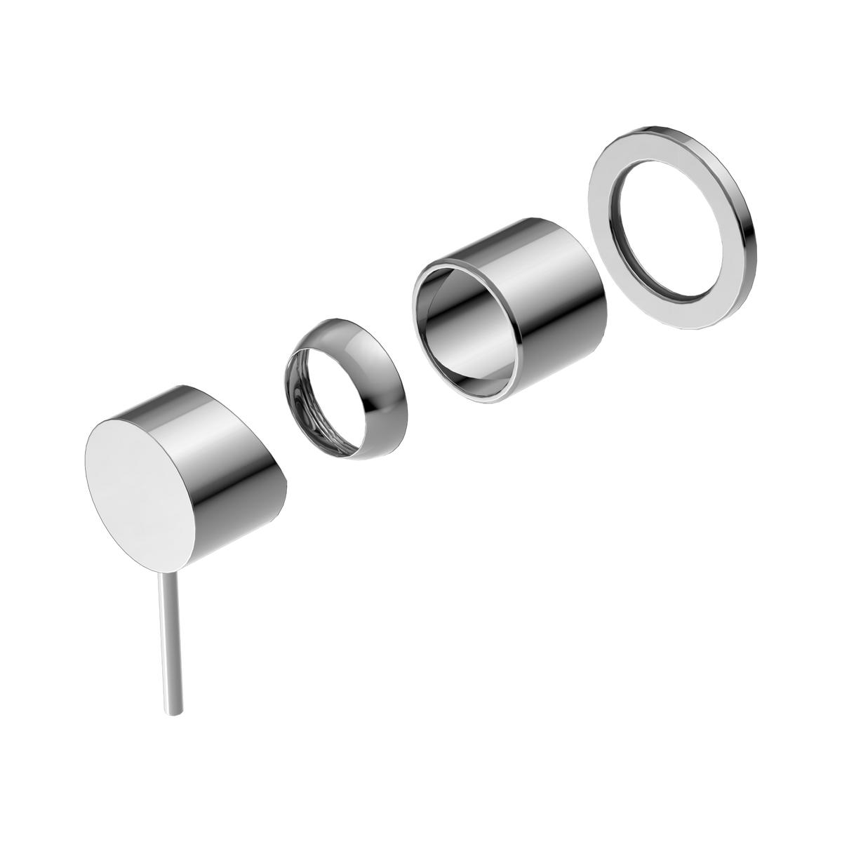 Mecca Shower Mixer 60mm Plate Trim Kits Only Chrome