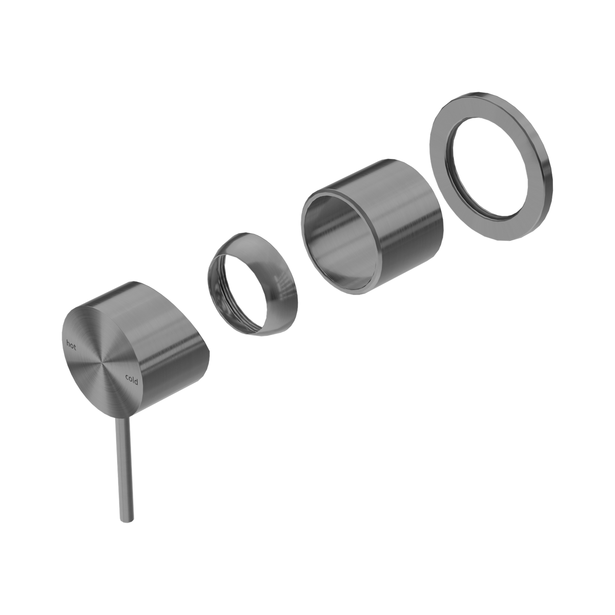 Mecca Shower Mixer 60mm Plate Trim Kits Only Gun Metal