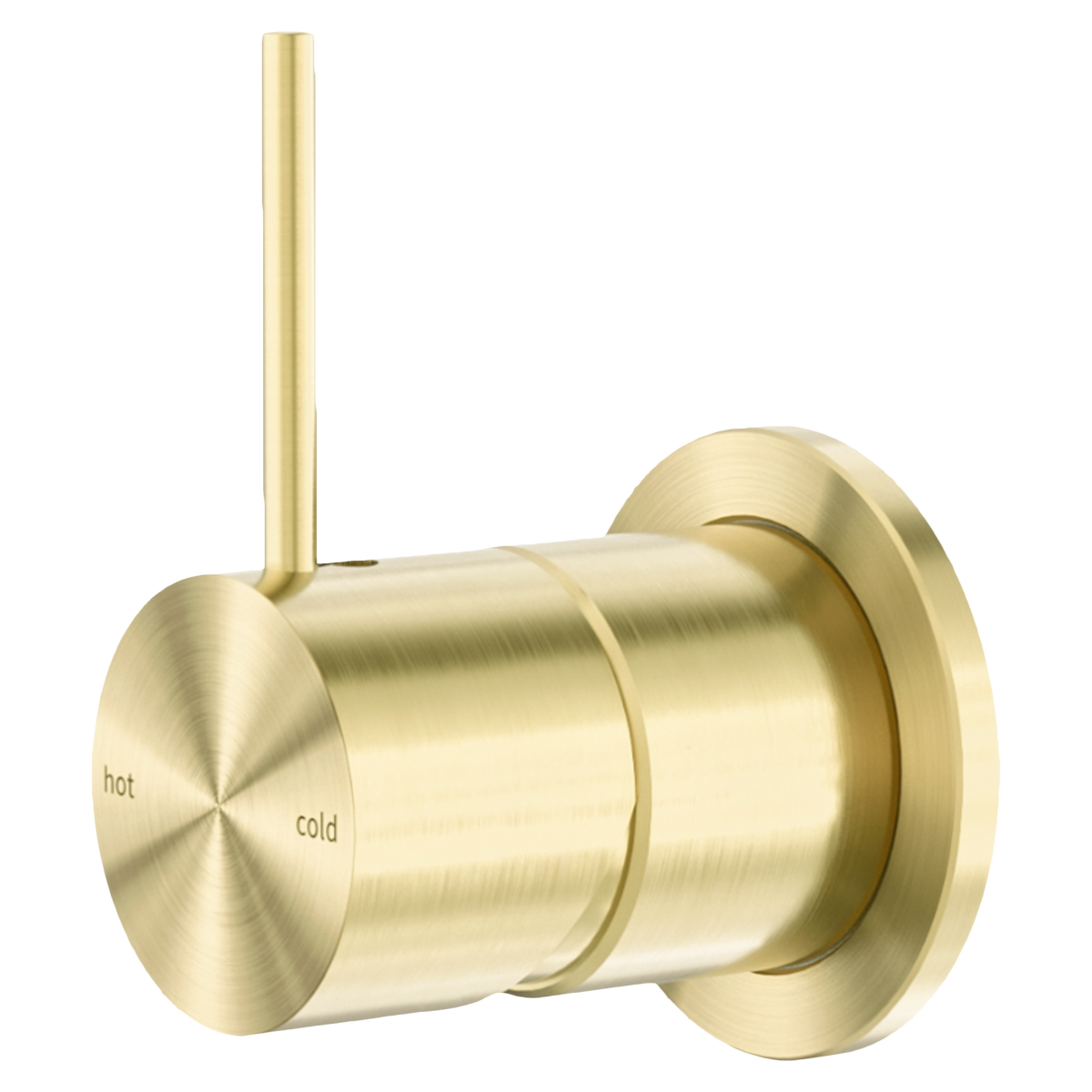 Mecca Shower Mixer 60mm Handle Up Plate Brushed Gold