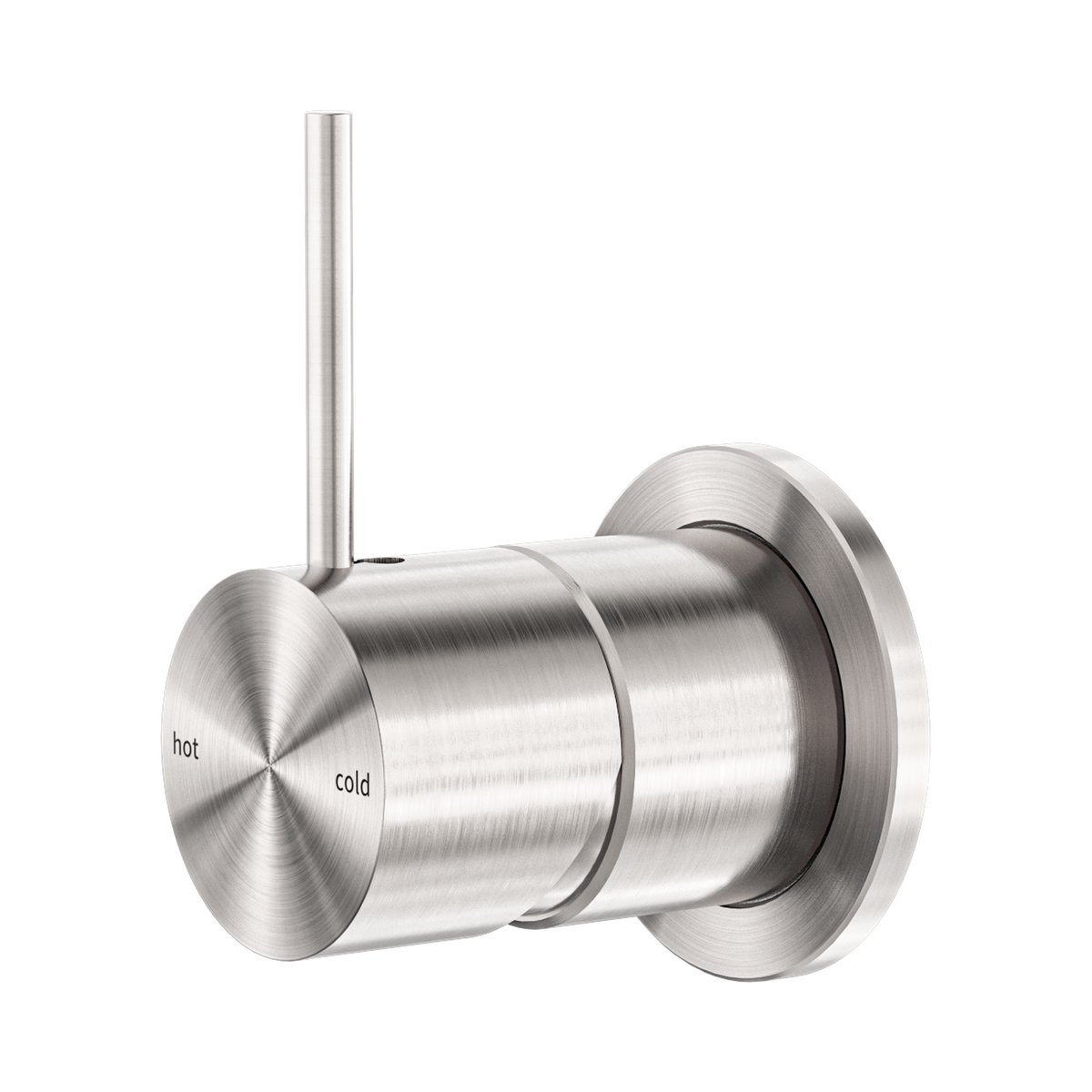 Mecca Shower Mixer 60mm Handle Up Plate Brushed Nickel