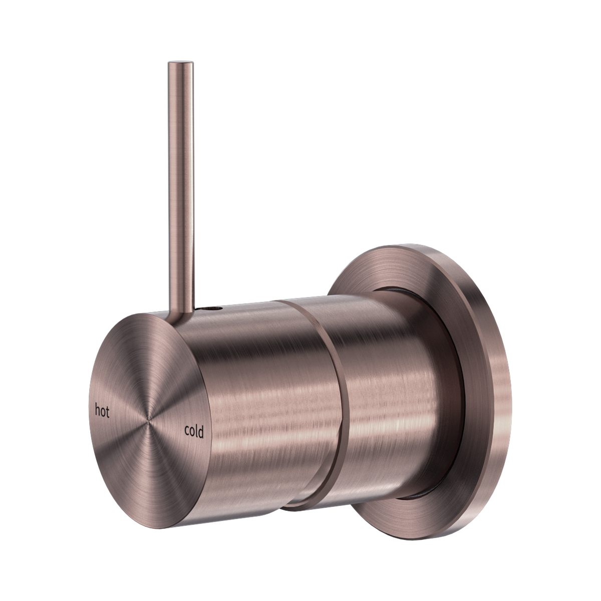 Mecca Shower Mixer 60mm Handle Up Plate Brushed Bronze
