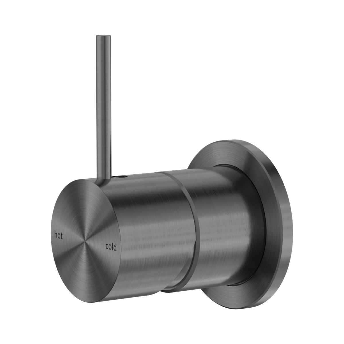 Mecca Shower Mixer 60mm Handle Up Plate Gun Metal