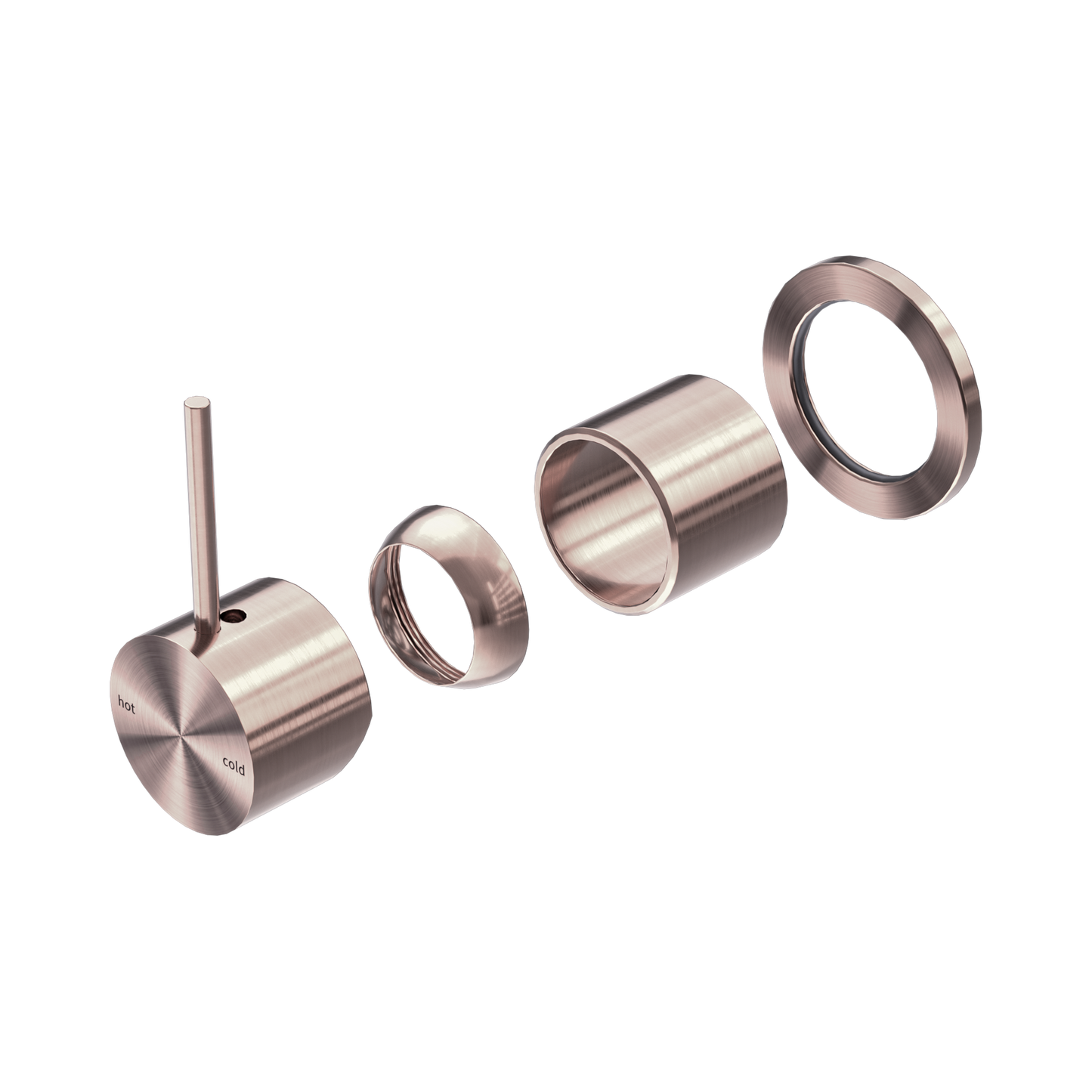 Mecca Shower Mixer 60mm Handle Up Plate Trim Kits Only Brushed Bronze