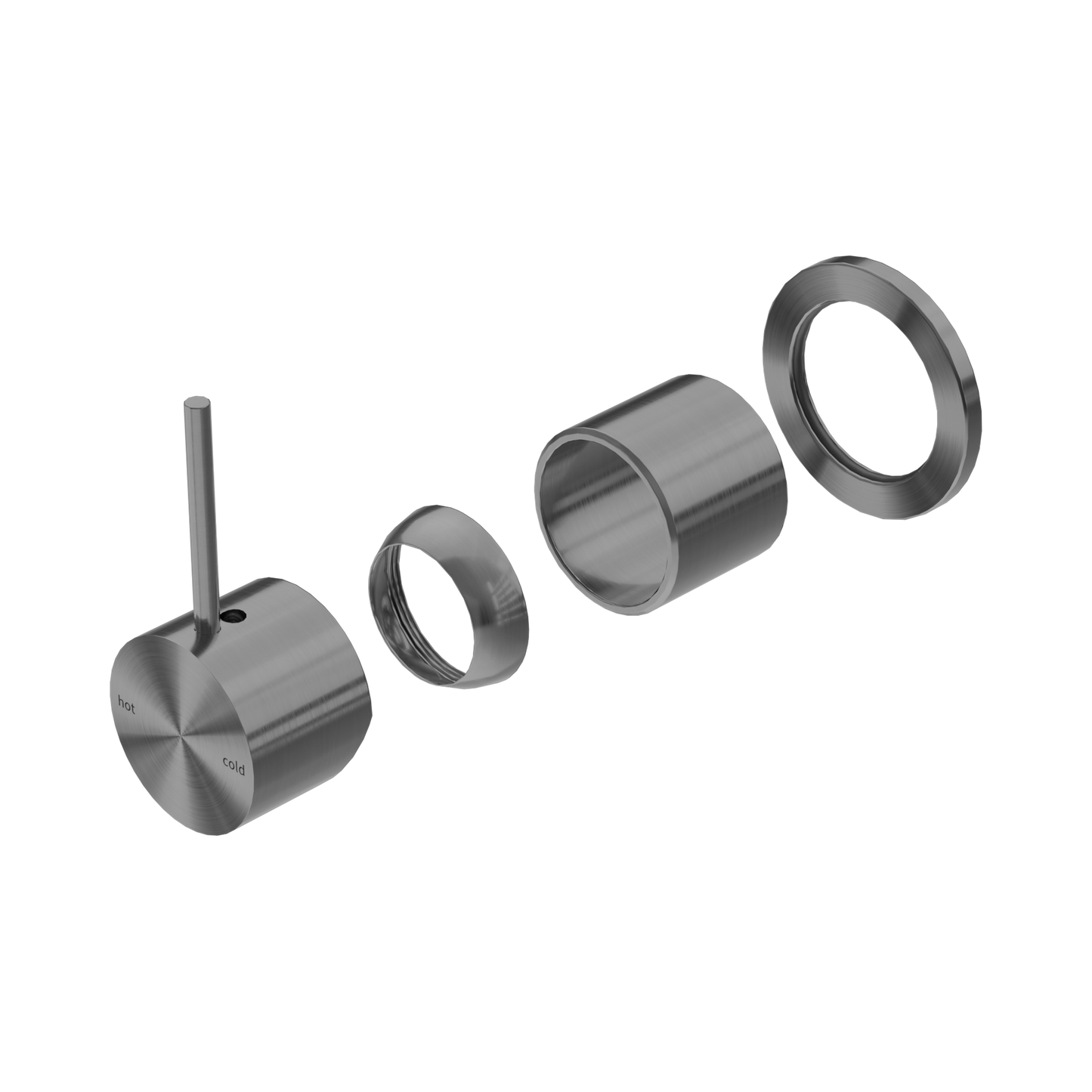 Mecca Shower Mixer 60mm Handle Up Plate Trim Kits Only Gun Metal