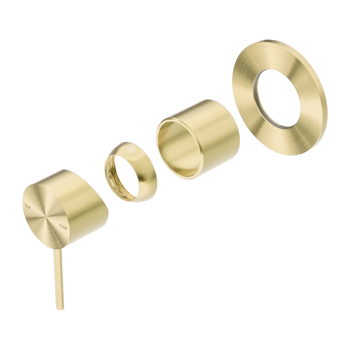 Mecca Shower Mixer 80mm Plate Trim Kits Only Brushed Gold