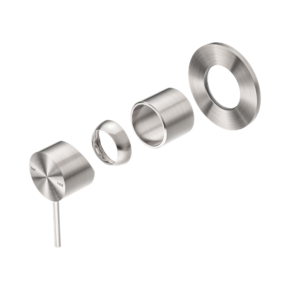Mecca Shower Mixer 80mm Plate Trim Kits Only Brushed Nickel